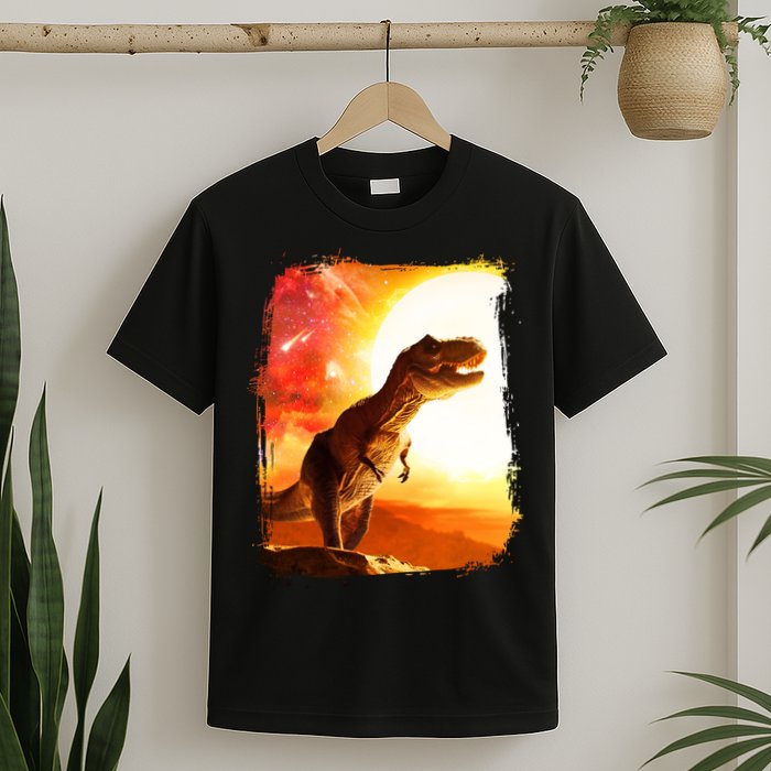 Desert Sun Galaxy Trex Dinosaur T-Shirt