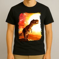 Desert Sun Galaxy Trex Dinosaur T-Shirt