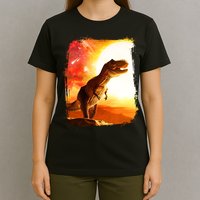 Desert Sun Galaxy Trex Dinosaur T-Shirt