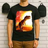 Desert Sun Galaxy Trex Dinosaur T-Shirt
