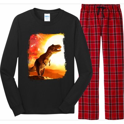 Desert Sun Galaxy Trex Dinosaur Long Sleeve Pajama Set