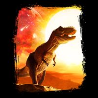 Desert Sun Galaxy Trex Dinosaur 16 in Basic Backpack