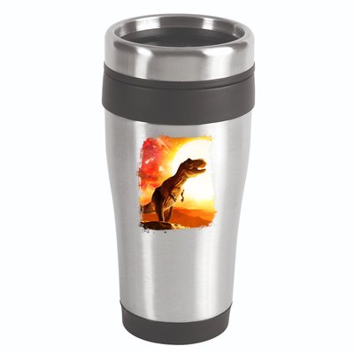 Desert Sun Galaxy Trex Dinosaur 16oz Travel Tumbler