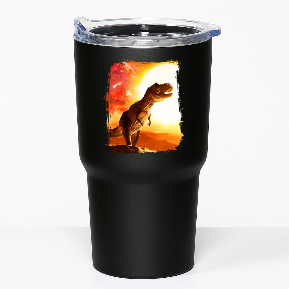 Desert Sun Galaxy Trex Dinosaur Tumbler