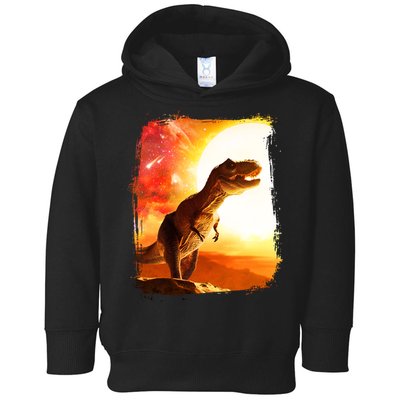 Desert Sun Galaxy Trex Dinosaur Toddler Hoodie