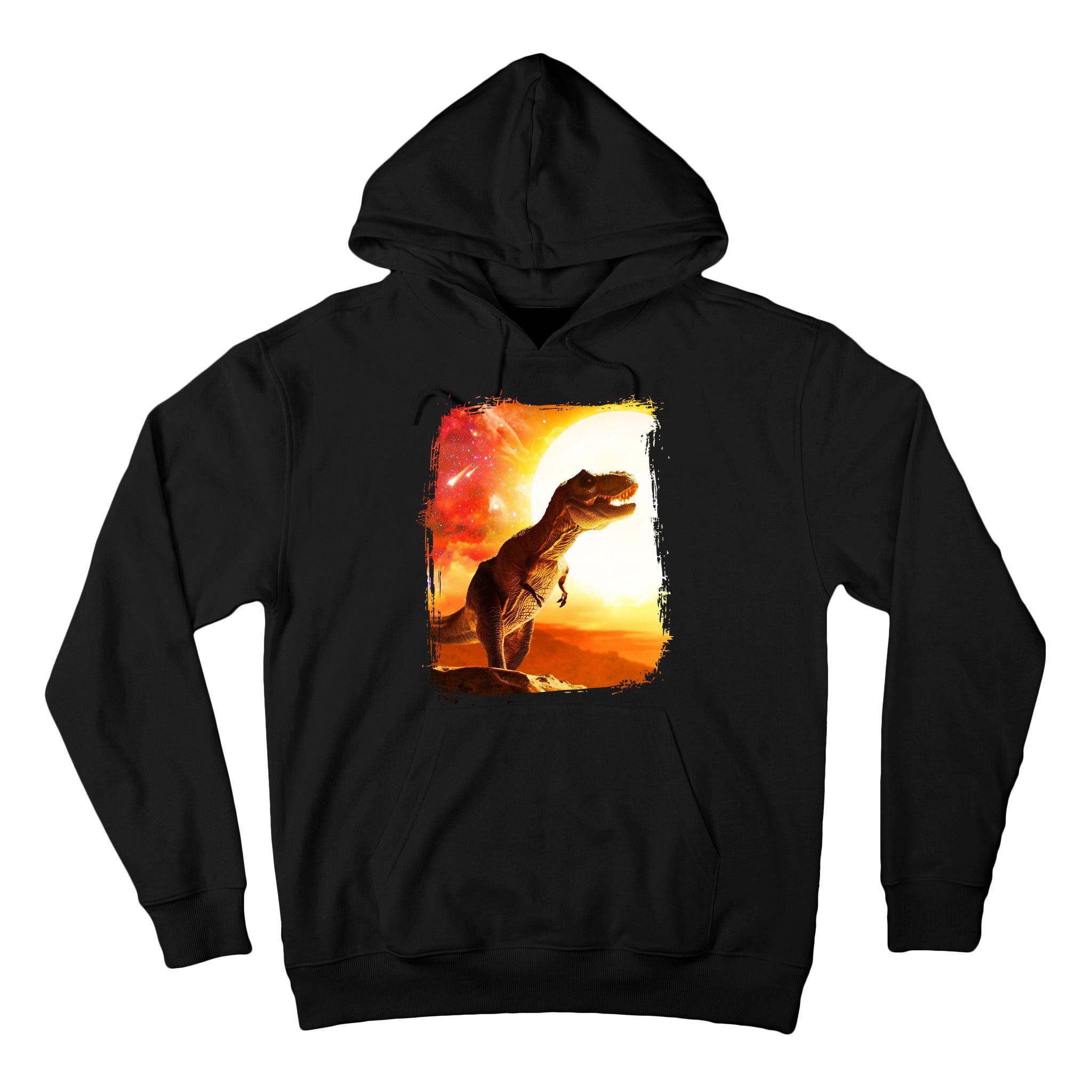 Desert Sun Galaxy Trex Dinosaur Tall Hoodie