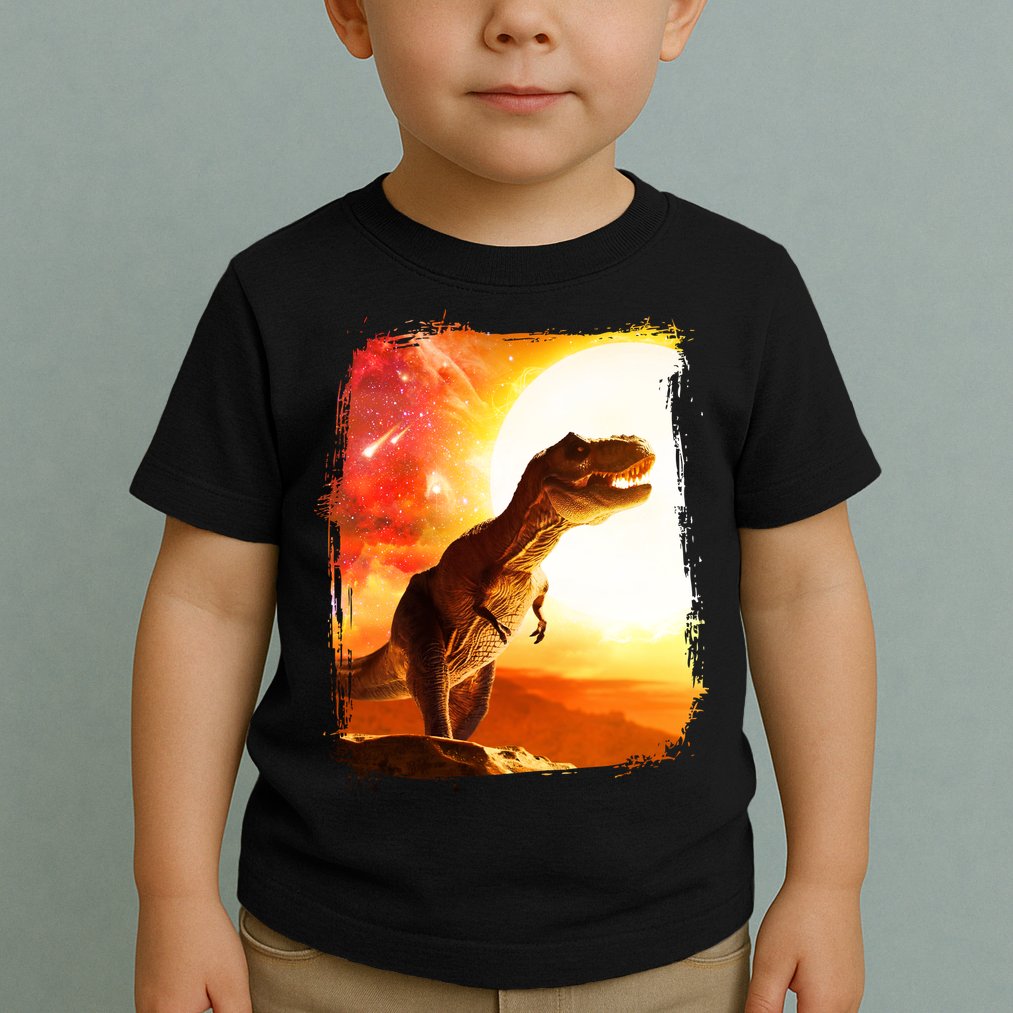 Desert Sun Galaxy Trex Dinosaur Toddler T-Shirt