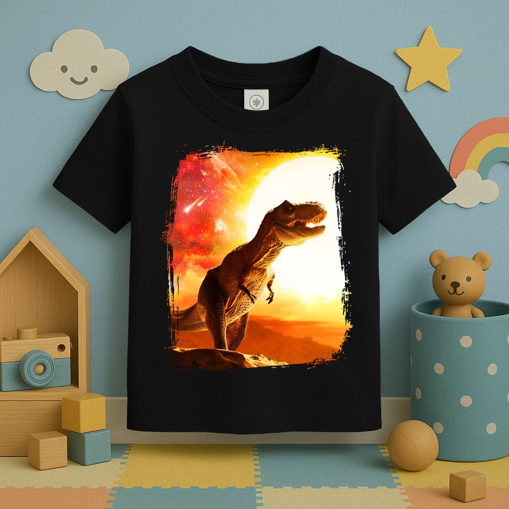 Desert Sun Galaxy Trex Dinosaur Toddler T-Shirt