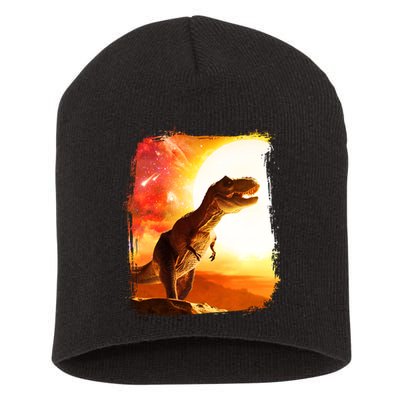 Desert Sun Galaxy Trex Dinosaur Short Acrylic Beanie
