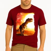 Desert Sun Galaxy Trex Dinosaur Cooling Performance Crew T-Shirt