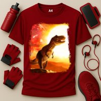 Desert Sun Galaxy Trex Dinosaur Cooling Performance Crew T-Shirt