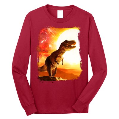 Desert Sun Galaxy Trex Dinosaur Long Sleeve Shirt