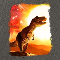 Desert Sun Galaxy Trex Dinosaur Cotton Canvas Backpack