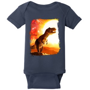 Desert Sun Galaxy Trex Dinosaur Baby Bodysuit