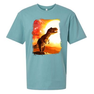 Desert Sun Galaxy Trex Dinosaur Sueded Cloud Jersey T-Shirt