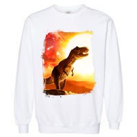 Desert Sun Galaxy Trex Dinosaur Garment-Dyed Sweatshirt