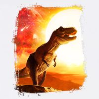 Desert Sun Galaxy Trex Dinosaur Garment-Dyed Sweatshirt