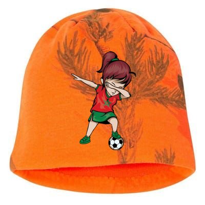 Dabbing Soccer Girl Morocco Gift Moroccan Football Soccer Gift Kati - Camo Knit Beanie