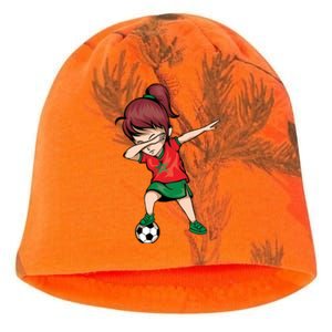 Dabbing Soccer Girl Morocco Gift Moroccan Football Soccer Gift Kati - Camo Knit Beanie