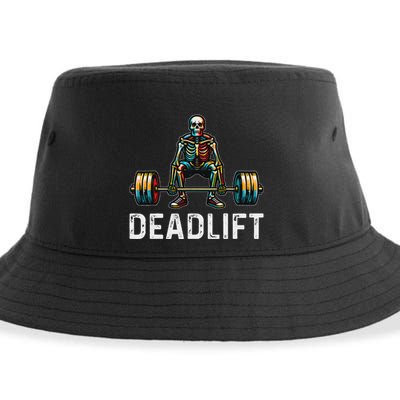 Deadlift Skeleton Gym Fitness Sustainable Bucket Hat
