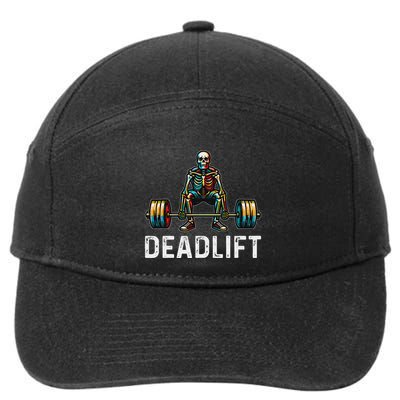 Deadlift Skeleton Gym Fitness 7-Panel Snapback Hat