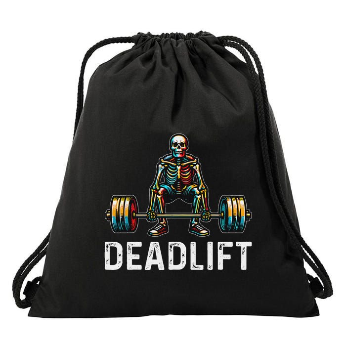 Deadlift Skeleton Gym Fitness Drawstring Bag