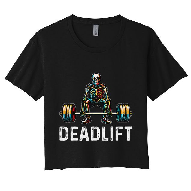 Deadlift Skeleton Gym Fitness Crop Top