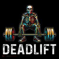 Deadlift Skeleton Gym Fitness Women's V-Neck T-Shirt