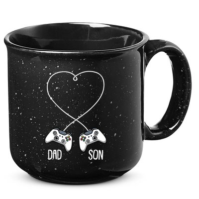 Dad Son Gaming Fathers Day Cool Videogame Matching Gamer 15oz Campfire Ceramic Mug