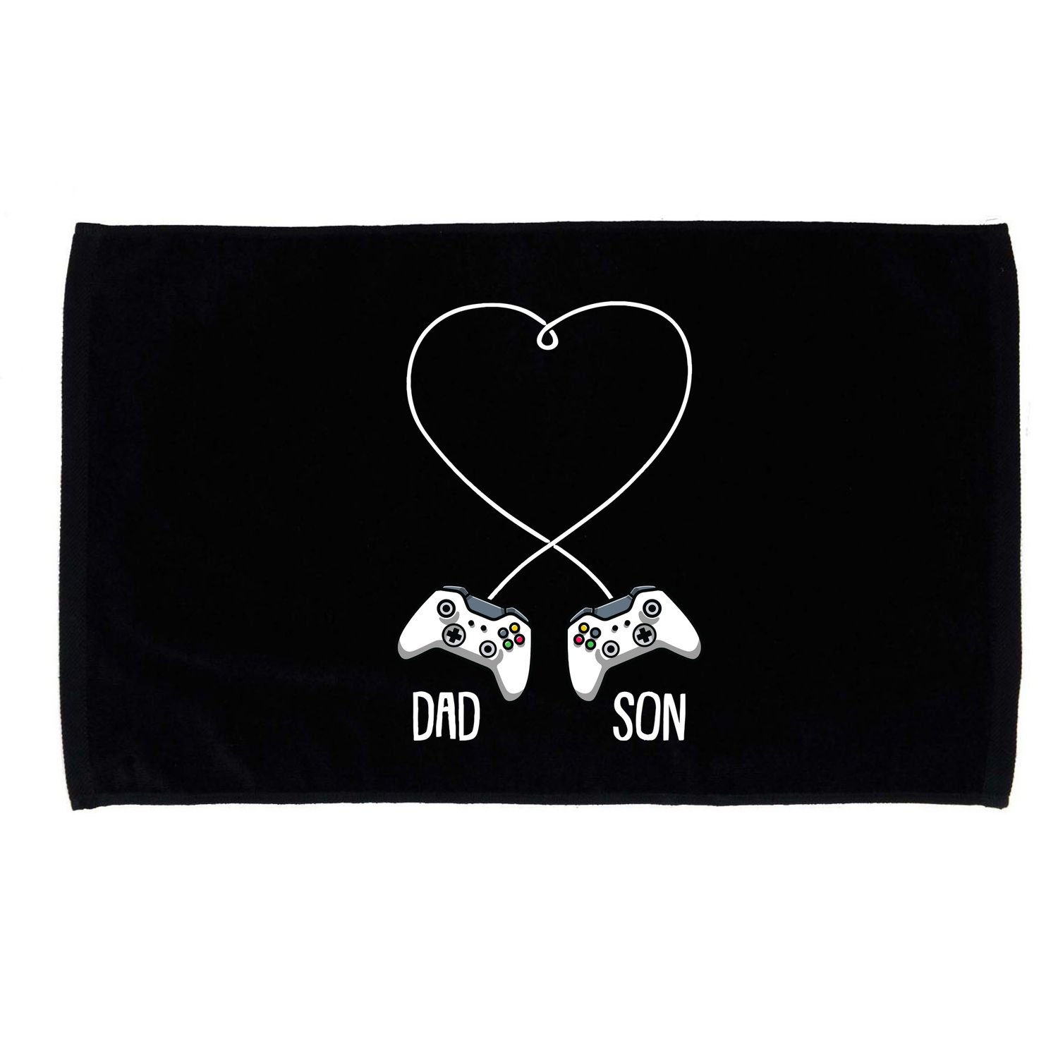 Dad Son Gaming Fathers Day Cool Videogame Matching Gamer Microfiber Hand Towel