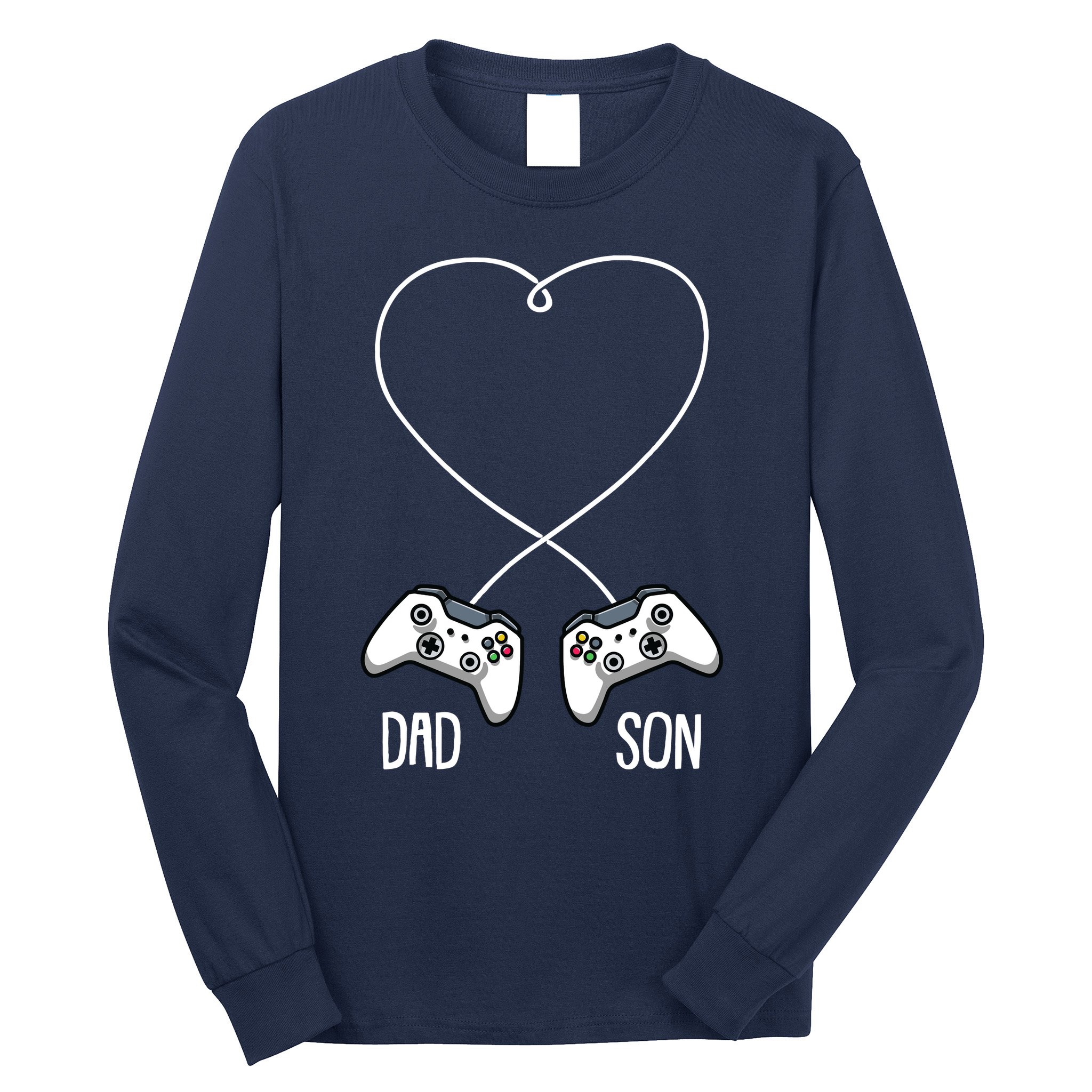 Dad Son Gaming Fathers Day Cool Videogame Matching Gamer Long Sleeve Shirt