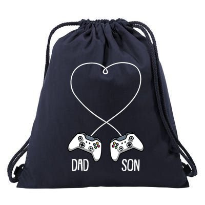 Dad Son Gaming Fathers Day Cool Videogame Matching Gamer Drawstring Bag