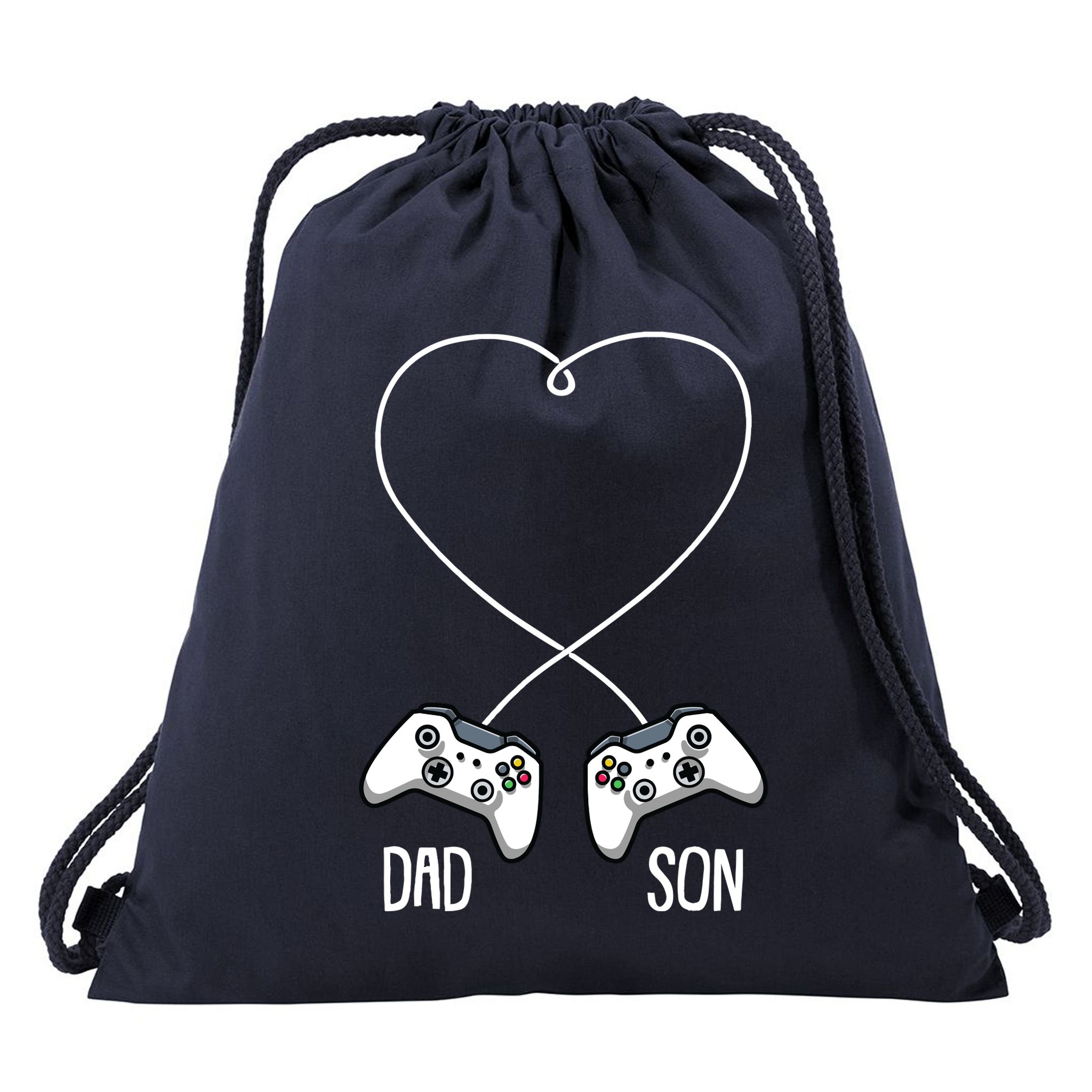Dad Son Gaming Fathers Day Cool Videogame Matching Gamer Drawstring Bag