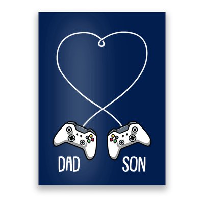 Dad Son Gaming Fathers Day Cool Videogame Matching Gamer Poster