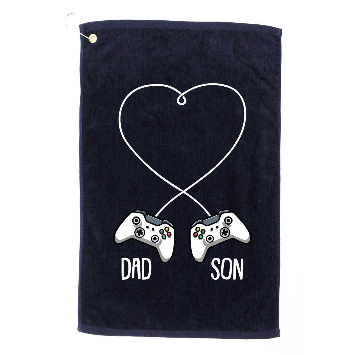 Dad Son Gaming Fathers Day Cool Videogame Matching Gamer Golf Towel