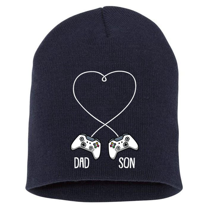 Dad Son Gaming Fathers Day Cool Videogame Matching Gamer Short Acrylic Beanie