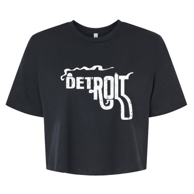 Detroit Smoking Gun Vintage Bella+Canvas Jersey Crop Tee