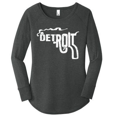 Detroit Smoking Gun Vintage Women's Perfect Tri Tunic Long Sleeve Shirt