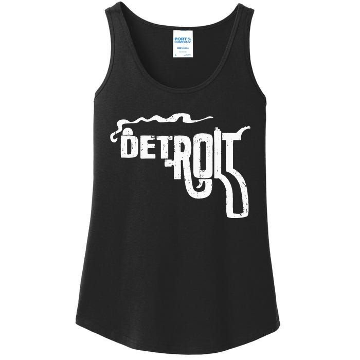 Detroit Smoking Gun Vintage Ladies Essential Tank