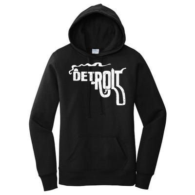 Detroit Smoking Gun Vintage Women's Pullover Hoodie