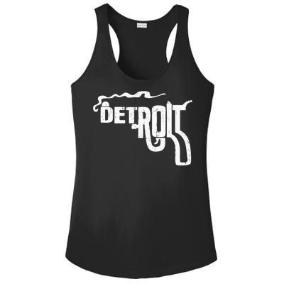 Detroit Smoking Gun Vintage Ladies PosiCharge Competitor Racerback Tank