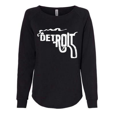 Detroit Smoking Gun Vintage Womens California Wash Sweatshirt