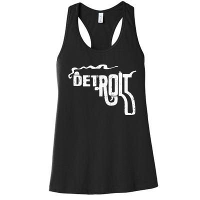 Detroit Smoking Gun Vintage Women's Racerback Tank