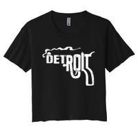 Detroit Smoking Gun Vintage Women's Crop Top Tee