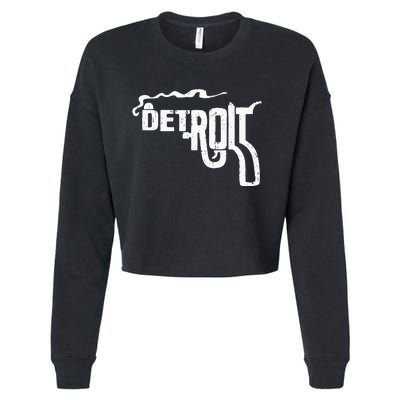 Detroit Smoking Gun Vintage Cropped Pullover Crew