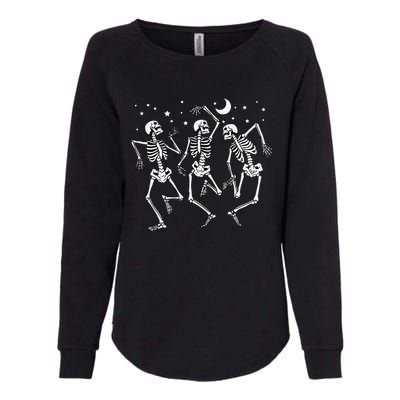 Dancing Skeleton Gothic Goth Spooky Funny Halloween Womens California Wash Sweatshirt