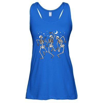 Dancing Skeleton Gothic Goth Spooky Funny Halloween Ladies Essential Flowy Tank