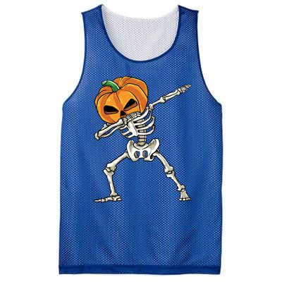 Dabbing Skeleton Gift Pumpkin Dance Pumpkin Dab Halloween Meaningful Gift Mesh Reversible Basketball Jersey Tank