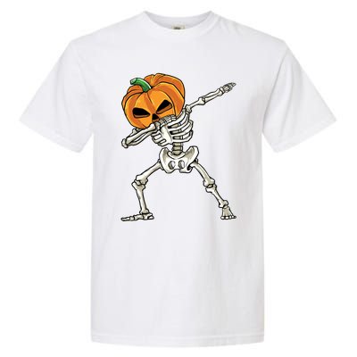 Dabbing Skeleton Gift Pumpkin Dance Pumpkin Dab Halloween Meaningful Gift Garment-Dyed Heavyweight T-Shirt