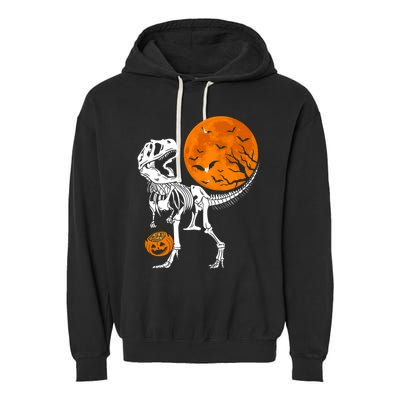 Dinosaur Skeleton Gift Halloween Great Gift And Gift Garment-Dyed Fleece Hoodie